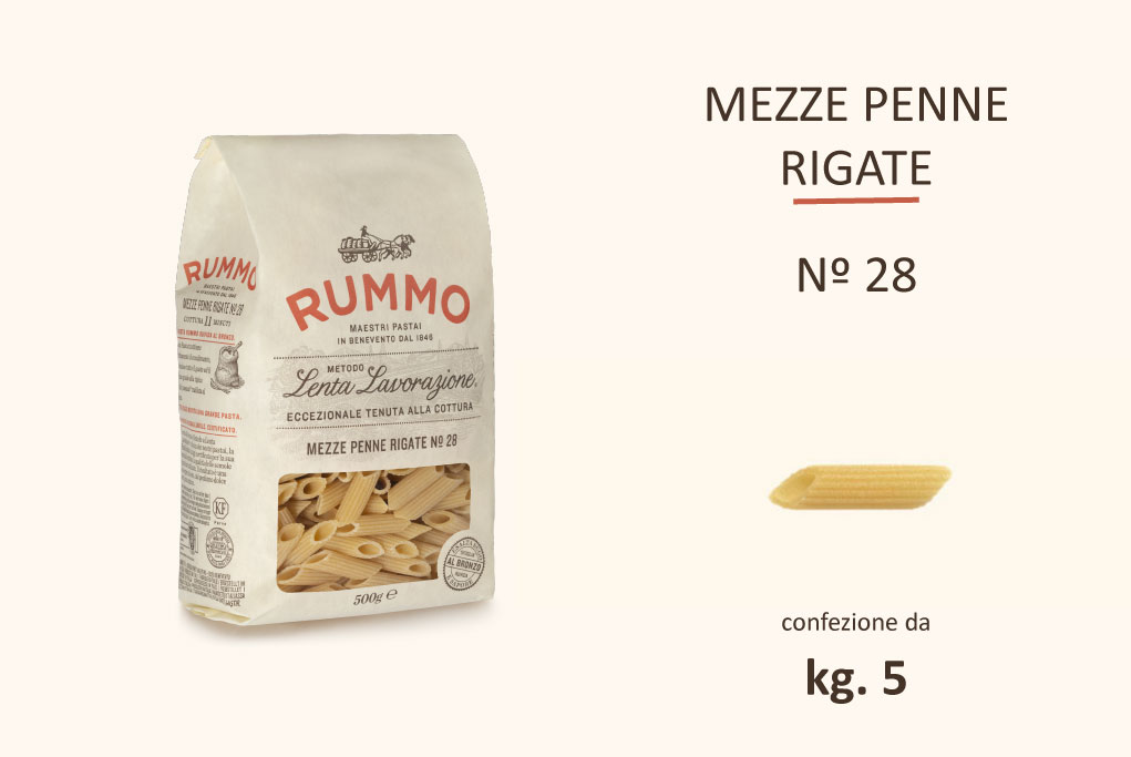 Rummo Mezze Penne Rigate n.28 - 10x500gr.