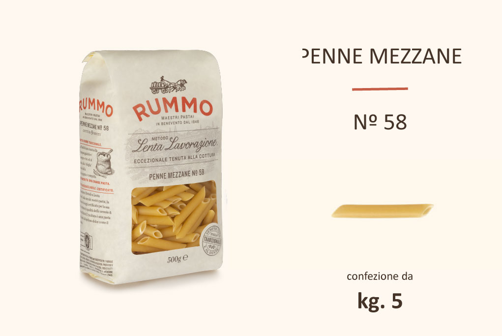 Rummo Penne Mezzane n.58 - 10x500gr.