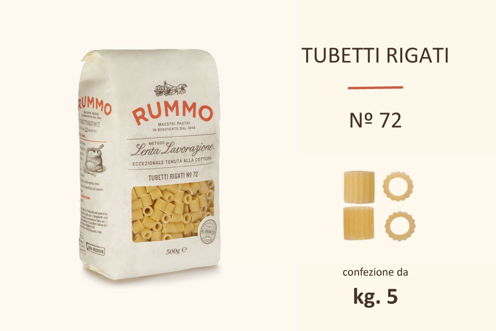 Rummo Tubetti Rigati n.72 - 10x500gr.