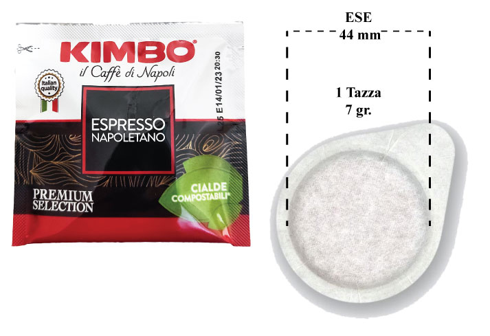 Kimbo Caffe' (200) CIALDE CAFFE MISCELA ESPRESSO NAPOLETANO ESE